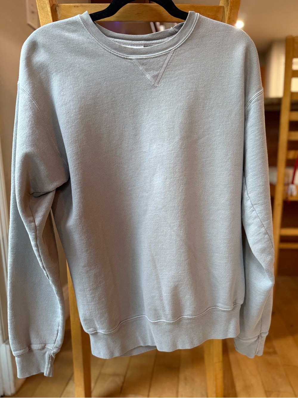 Champion Woman's Crewneck Sweater in Light Gray